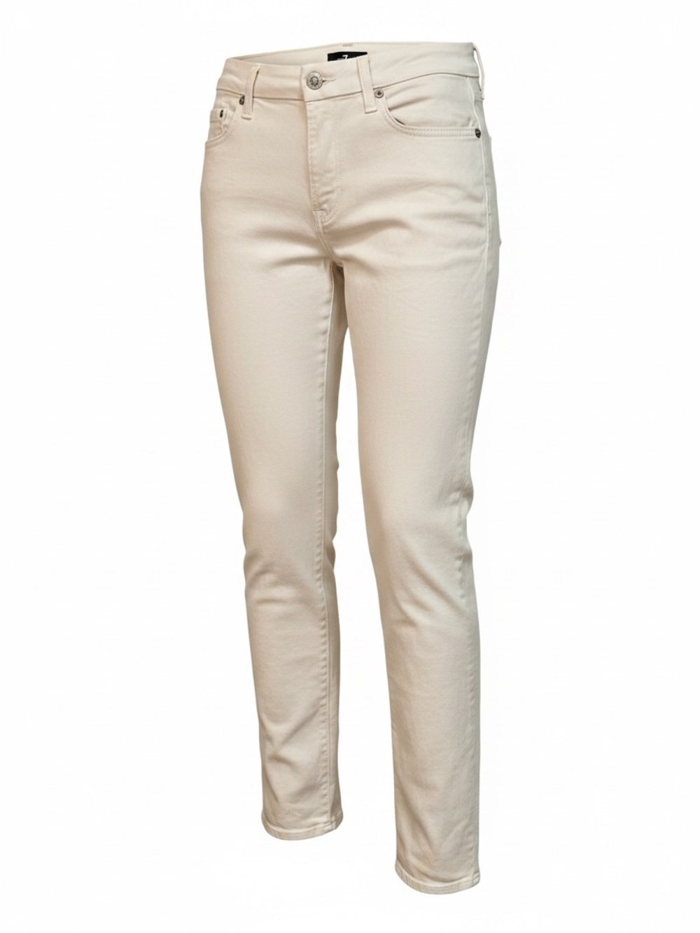 7 For All Mankind Skinny Jeans in Off White - Size 29